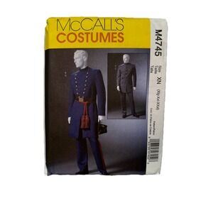 UNCUT McCall's Costumes M4745 Size XN XL-3X Civil War Uniform‎ Jacket & Trousers